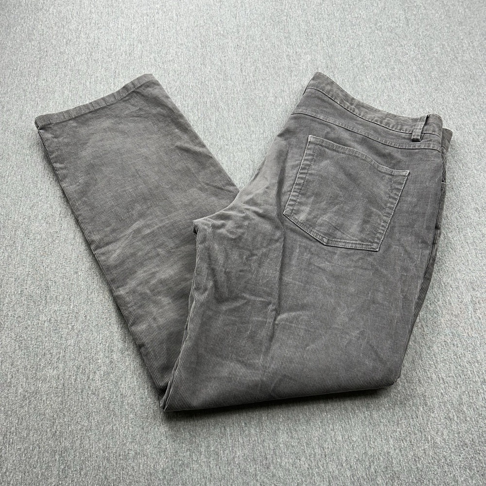 Brooks Brothers Pants Mens 36X30 Gray Corduroy Cotton Flat Front